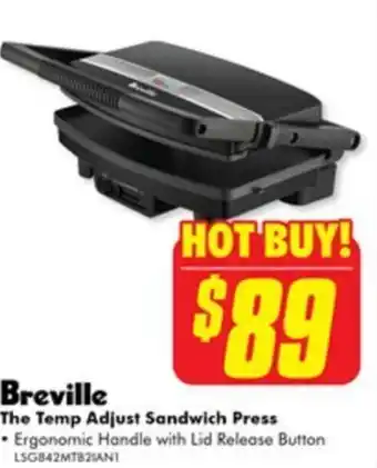 The Good Guys The Temp Adjust Sandwich Press offer