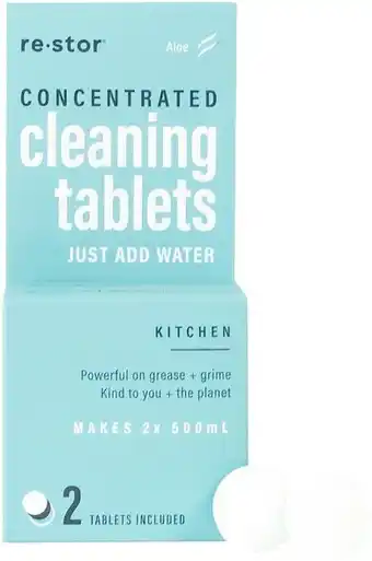 healthylife Restor concentrated cleaning tablets 2 pack kitchen aloe offer