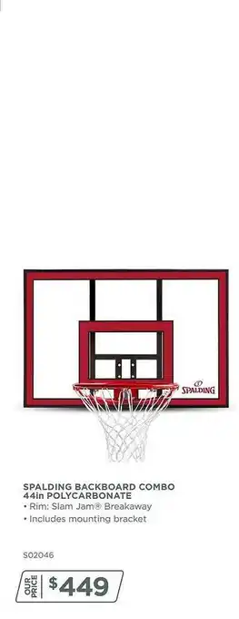 Sportspower Spalding backboard combo 44m plycarbonate offer