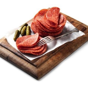 IGA Hot or mild salami sliced or shaved offer