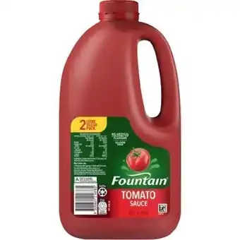 IGA Fountain or white crow tomato sauce value pack 2 litre offer