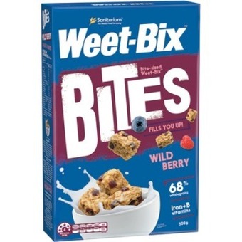 IGA Sanitarium weet-bix bites wild berry 500g offer