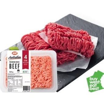 IGA Iga 4 star premium beef mince 500g offer