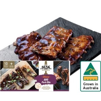 IGA Beak & sons marinated pork ribs selected varieties offer