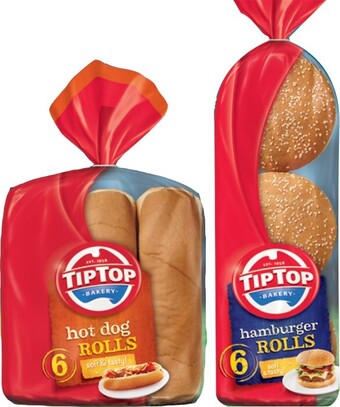 IGA Tip top hot dog, damper or hamburger rolls 6 pack offer