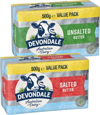 IGA Devondale salted or unsalted butter value pack 500g offer
