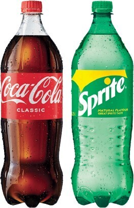 IGA Coca-cola, sprite, fanta, lift or mount franklin lightly sparkling water 1.25 litre selected varieties offer