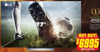 The Good Guys 77" OLED 4K EVO C2 Smart TV 2022 offer