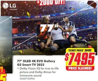 77" OLED 4K EVO Gallery G2 Smart TV 2022
