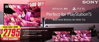 The Good Guys 65" Bravia XR Full Array 4K Google TV 2022 offer
