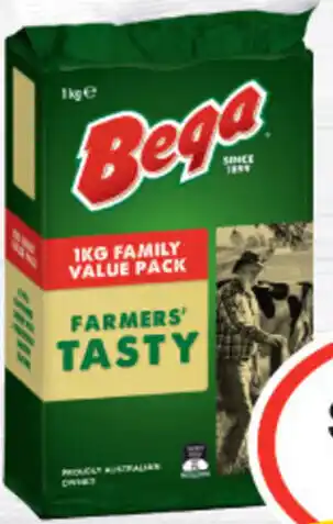 IGA Bega Farmer's Tasty Cheese Block 1Kg offer