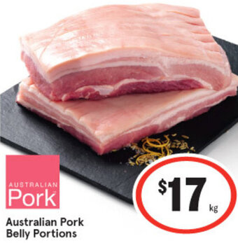 IGA Australian Pork Belly Portions offer