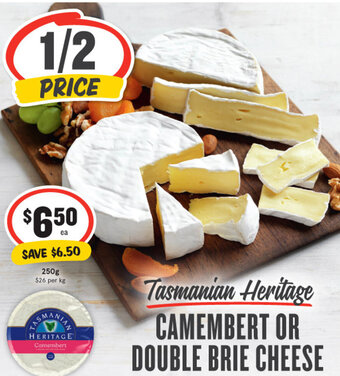 IGA Tasmanian Heritage Camembert Or Double Brie Cheese offer