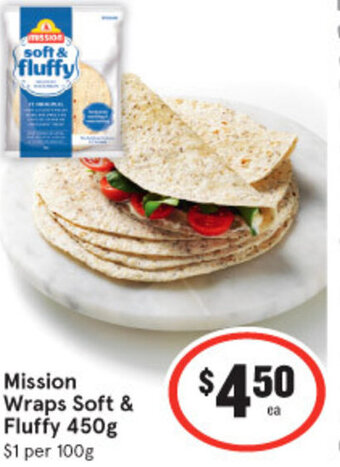 IGA Mission Wraps Soft & Fluffy 450g offer