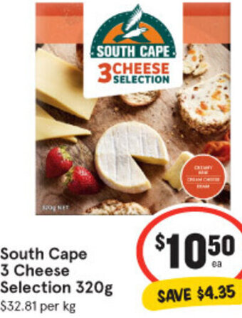 IGA South Cape 3 Cheese Selection 320g offer