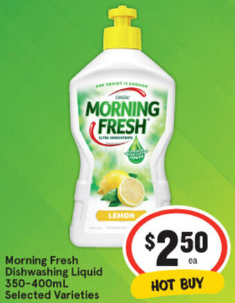 IGA Morning Fresh Dishwashing Liquid 350-400ml Selected Varieties offer