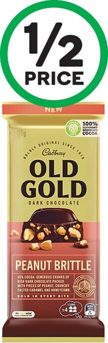 Woolworths Cadbury old gold 165-180g offer