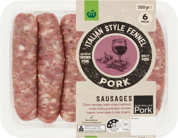 Woolworths premium butcher style sausage varieties 500g offer at Woolworths