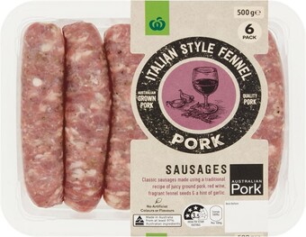 Woolworths Woolworths premium butcher style sausage varieties 500g offer