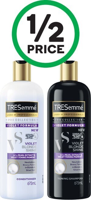 Woolworths Tresemme shampoo or conditioner 675ml offer