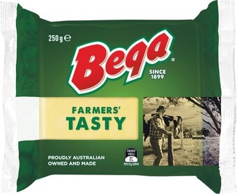 Woolworths Bega cheese block, grated or slices 250-300g offer