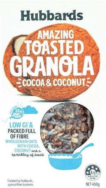 Woolworths Hubbards muesli or granola 450g offer