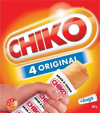 Woolworths Chiko original rolls 650g pk 4 offer