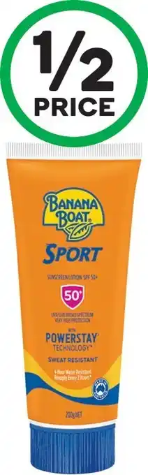 Woolworths Banana boat sport spf50+ 200g* offer