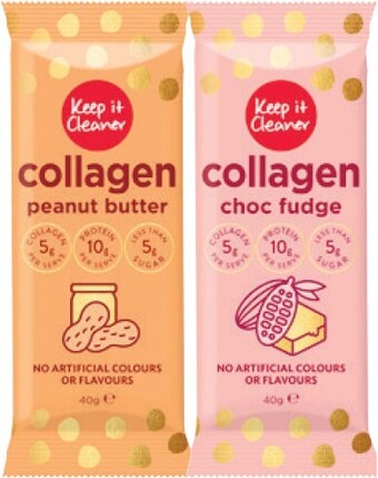 Woolworths Keep it cleaner collagen bar 40g° offer