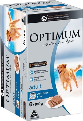 Woolworths Optimum wet dog food 6 x 100g offer
