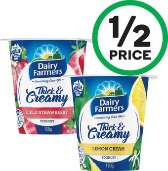 Woolworths Dairy farmers thick & creamy yoghurt 150g – from the fridge offer