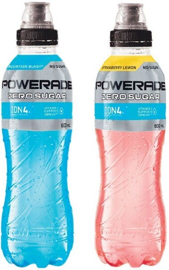 Woolworths Powerade sports or zero sugar drink 600ml offer