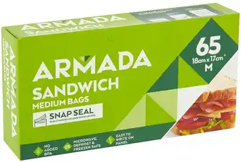 Woolworths Armada sandwich bags pk 65 offer