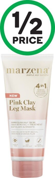 Woolworths Marzena pink clay leg mask 170g offer