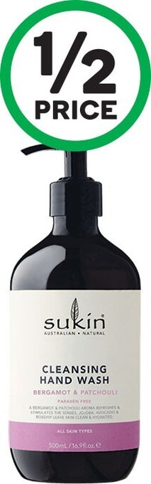 Woolworths Sukin hand wash 500ml offer