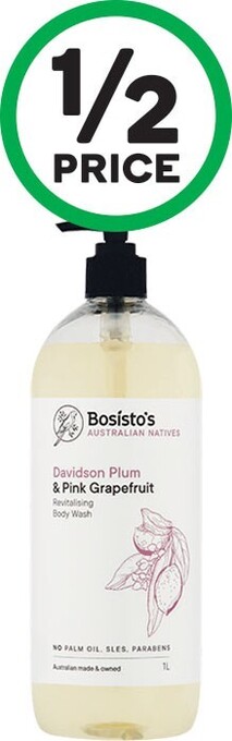 Woolworths Bosisto's body wash 1 litre offer