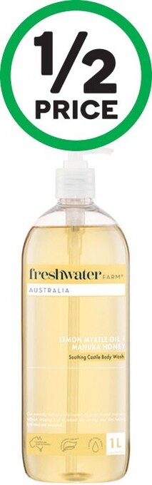 Woolworths Freshwater farm body wash 1 litre offer