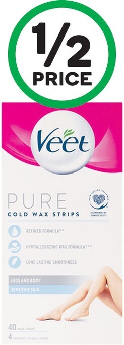 Woolworths Veet pure cold wax strips pk 40 offer