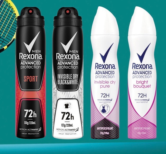 Rexona advanced 72hr antiperspirant aerosol deodorant 220ml offer at Coles