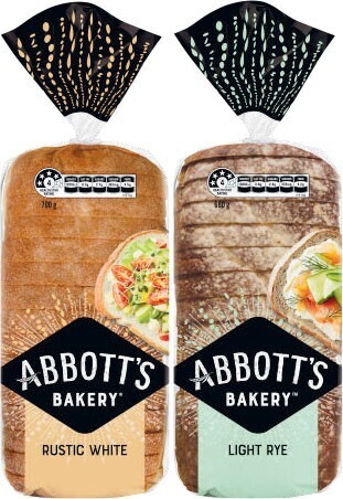 Coles Abbott's bakery bread 680g-800g offer