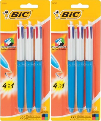 Coles Bic 4 colour pens 3 pack offer