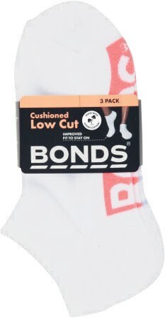 Coles Bonds women's logo low cut socks 3 pack offer