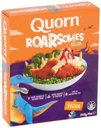 Coles Quorn roarsome vegan dino nuggets 240g offer