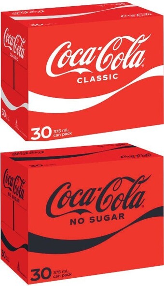 Coles Coca-cola soft drink 30x375ml offer