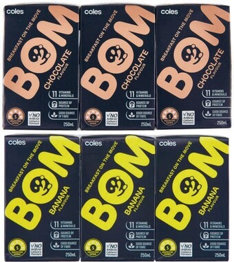 Coles Coles bom liquid breakfast 3x250ml offer