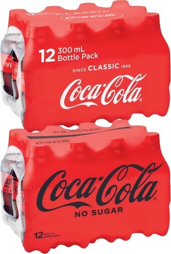 Coles Coca-cola soft drink 12x300ml offer