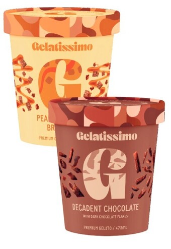 Coles Gelatissimo gelato 473ml offer