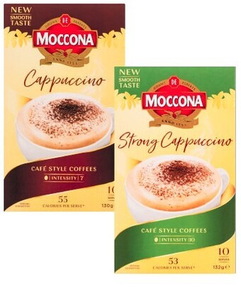 Coles Moccona café classic coffee sachets 10 pack offer