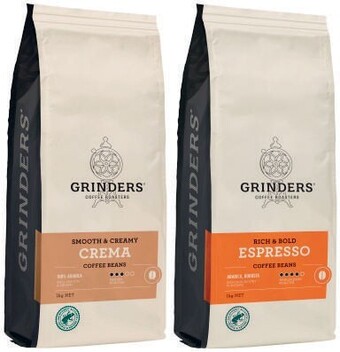 Coles Grinders coffee beans 1kg offer
