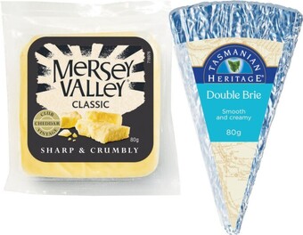 Coles Mersey valley, south cape or tasmanian heritage little entertainers cheese 80g offer
